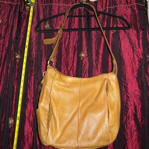 Vintage Rolfs Brown Leather Shoulder Bag